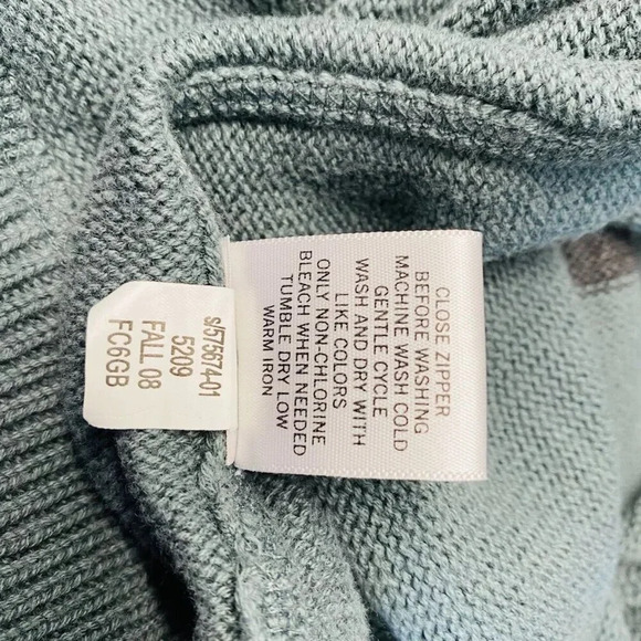 BANANA REPUBLIC Men Long Sleeve Zip-Up Collared Knit Sweater Top Size Small - Picture 11 of 12